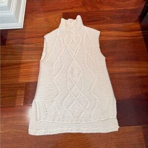 Autumn Cashmere Cream Cable Knit Turtleneck Sweater
